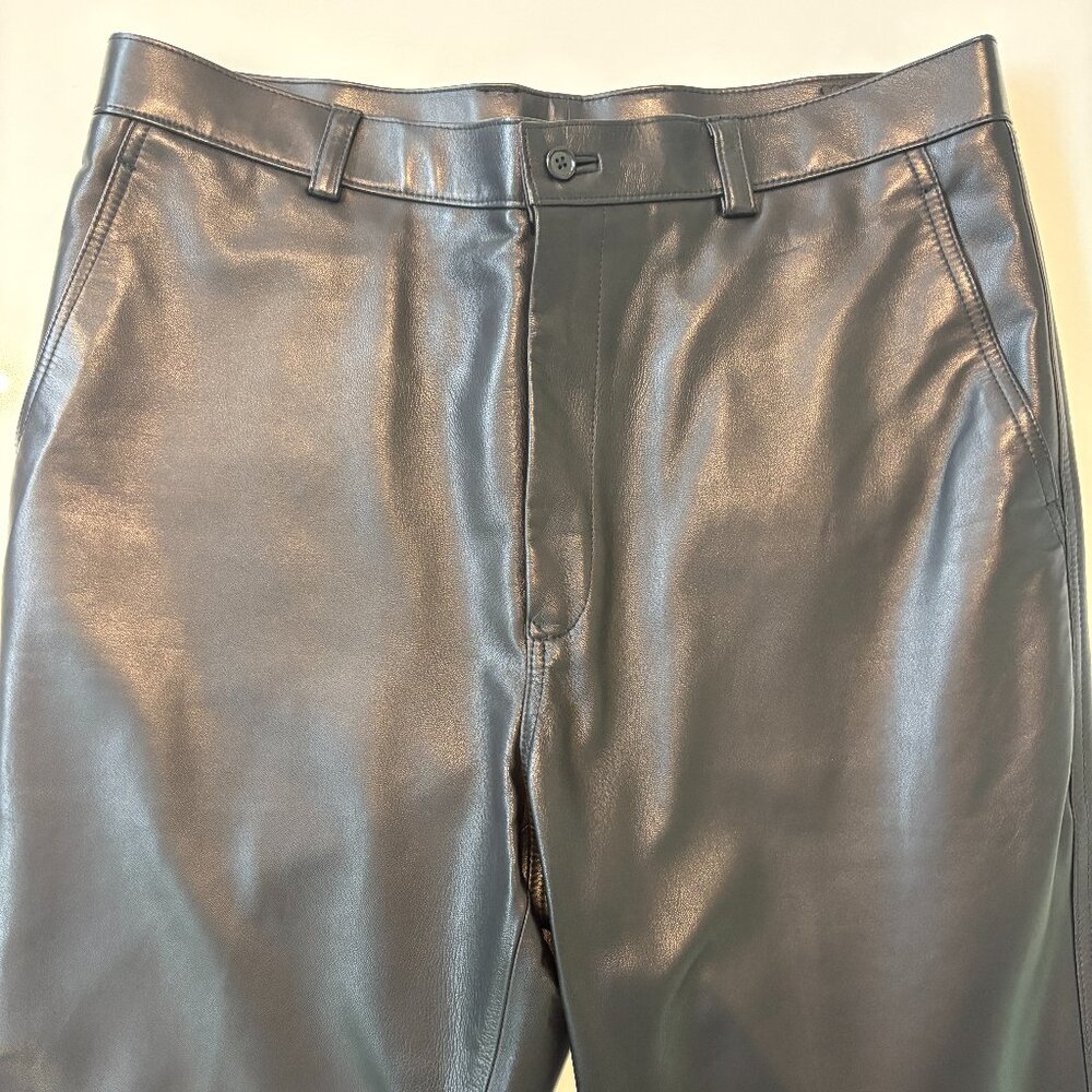 Handmade genuine lambskin leather pants